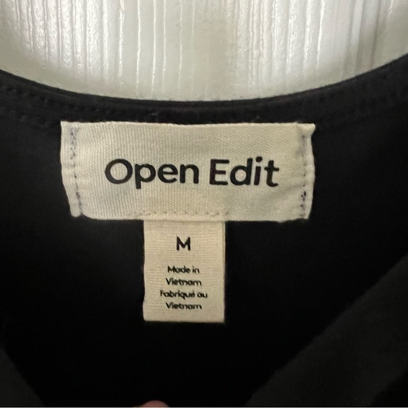 NWT Open Edit Black Midi Dress with slit - size MEDIUM - Picture 4 of 10